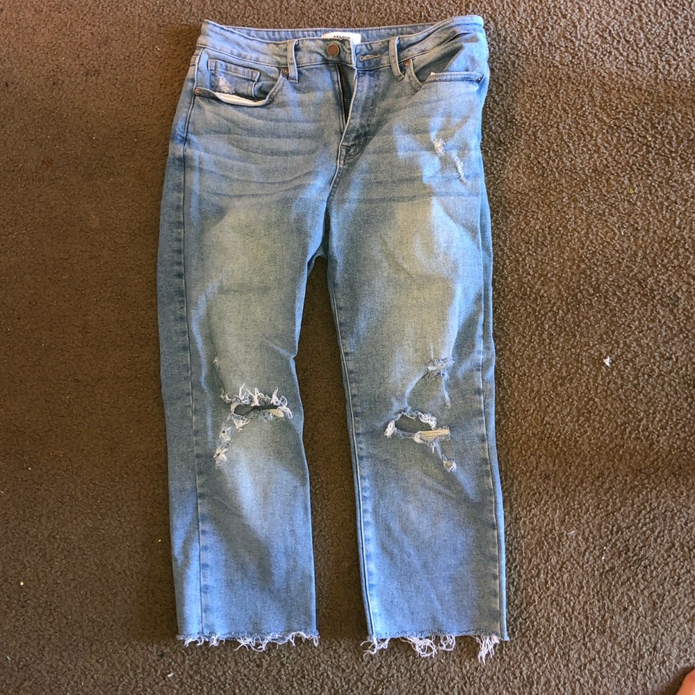 JBD straight leg cropped jeans